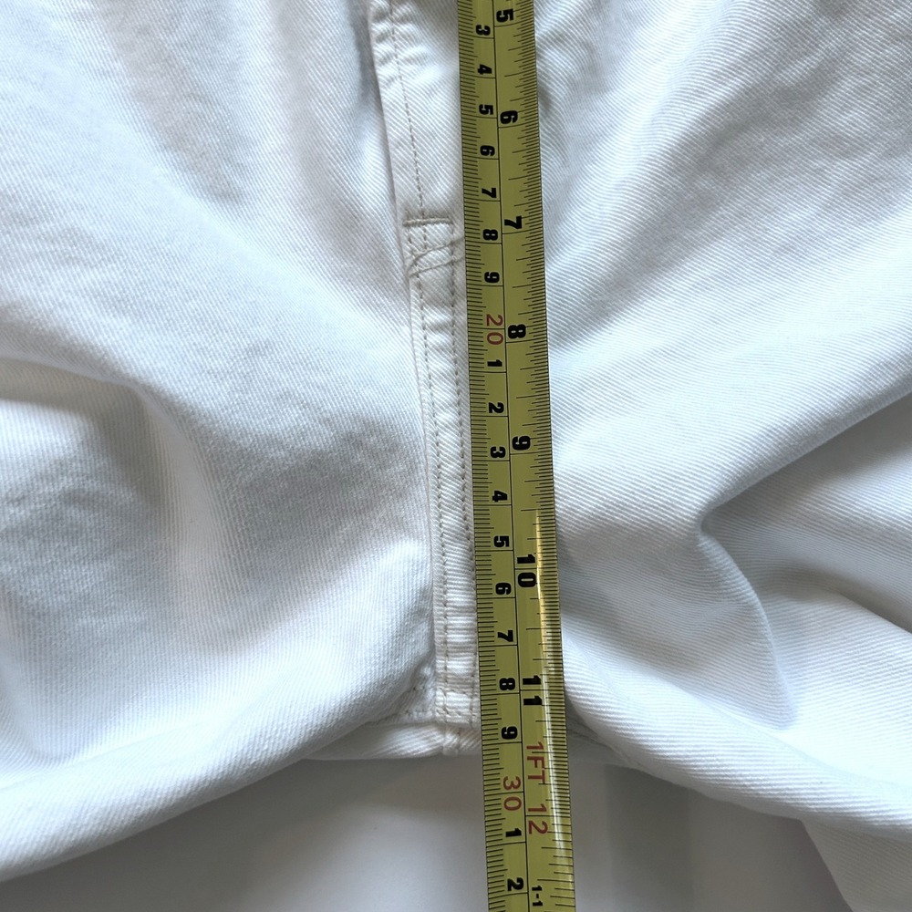 American Eagle Highest Rise Baggy Straight White Distressed Jeans Size 4 Short - Picture 14 of 16